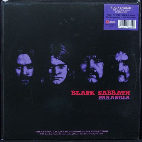 Пластинка Black Sabbath Paranoia Bbc Sunday Show Broadcasting