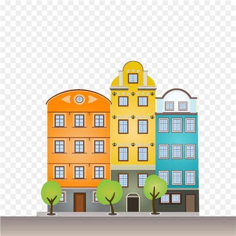 The Architecture of the City Building Cartoon Illustration ...