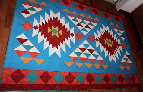 Quilt Pattern Navajo Indian Native Americansouthwest Inspired Throw
