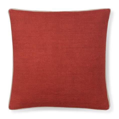 Solid Linen Pillow Cover With Gusset Coral Williams Sonoma