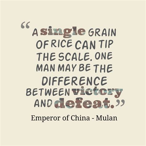 A Single Grain Of Ricequotes By Emperor Of China Mulan 29
