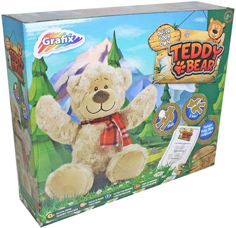 Build Sew Your Own Teddy Bear Kits Grey And Brown Plush Set Of Etsy