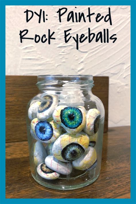 Dyi Painted Rock Eyeballs Painted Rocks Whimsical Halloween Fun