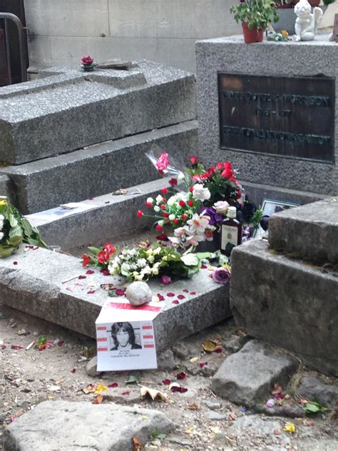 Jim Morrisons Grave In The Père Lachaise Cemetery Paris France