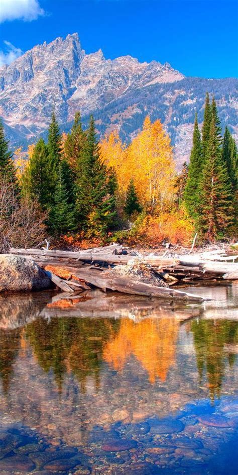 Park Of The Rocky Mountains The Teton Range Sits On The Wyoming Idaho