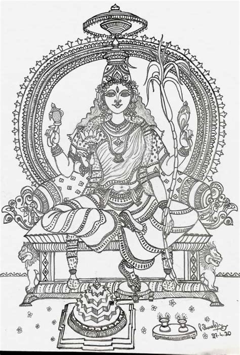 Pin By Bhanupriya On Goddess Mysore Painting Art Drawings Sketches