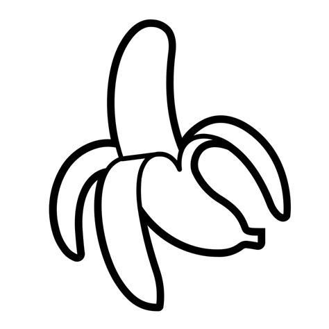 Banana Clipart Drawing Clip Lineart Flower Vectors Cartoon Bread Fruit