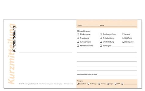 Sämtliche vorlagen können kostenlos und ohne anmeldung bearbeitet und als pdf mit. Kurzmitteilungen Art.-Nr. 11105 für medizinische Berufe