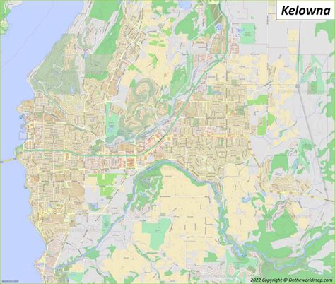Kelowna Map British Columbia Canada Detailed Maps Of Kelowna