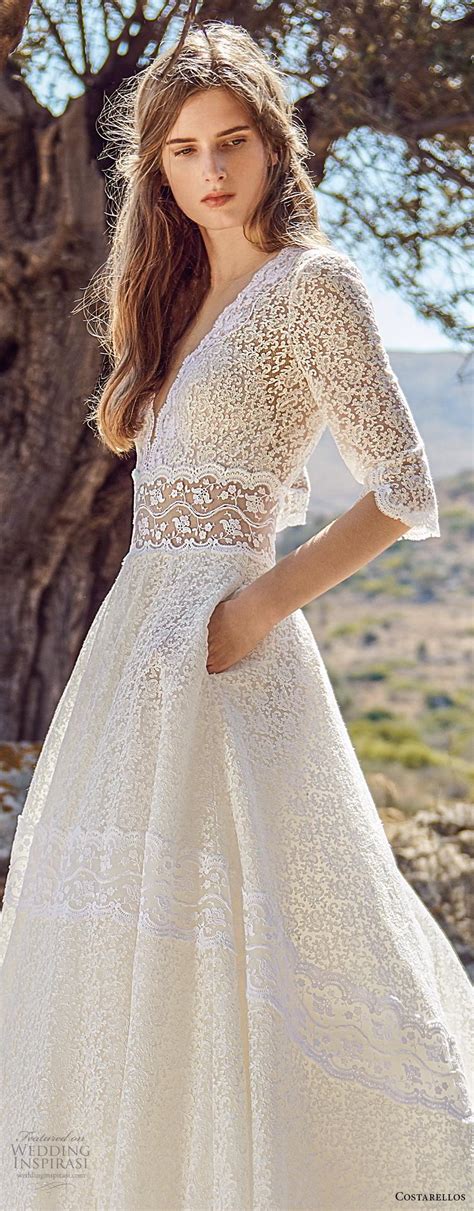 Fall wedding guest dresses to wear to a fall wedding. Costarellos Fall 2020 Wedding Dresses | Wedding Inspirasi