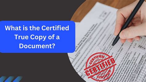 What Is The Certified True Copy Of A Document By Notary In The East
