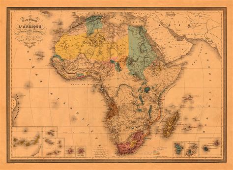 Map Of Africa 1880 Photograph By Andrew Fare Pixels