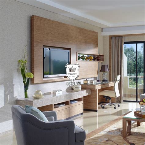 China Hotel Living Room Wall Unit For Tv Latest Design