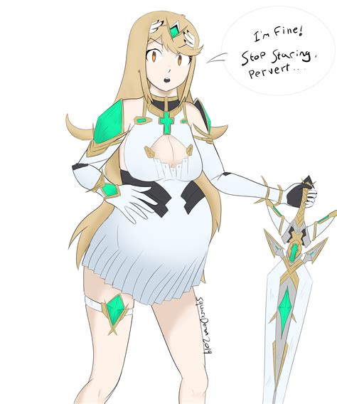 [patreon request] mythra pregnant by sqwarkdemon on deviantart