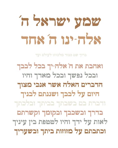 Printable Shema Prayer Printable Templates