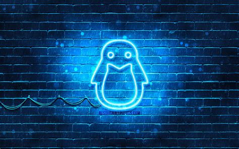 1920x1080px 1080p Free Download Linux Blue Logo Blue Brickwall