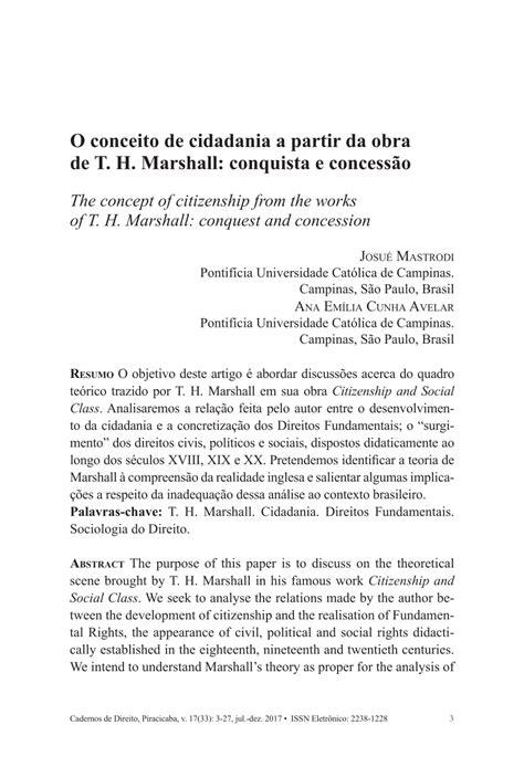 A Mutabilidade Histórica Do Conceito De Cidadania Perpassa
