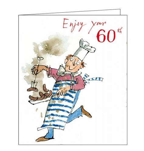 Enjoy Your 60th Birthday Quentin Blake Card Nickery Nook