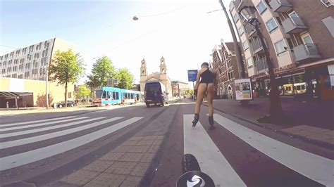 Amsterdam G String Billy Half Naked Through The City Roller Skating In His Bare Butt
