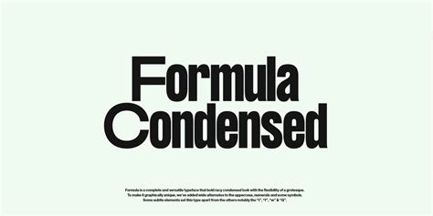 Formula Condensed Font Free Download •