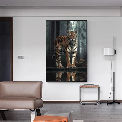 Wild Tiger Canvas Wall Art Print By Modern Bos Home Decor For Living