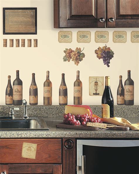 This post has 36 fun kitchen wall decor ideas that will make the space more than just a place to whip up a meal. WINE TASTING WALL DECALS Grapes & Bottles NEW Stickers ...