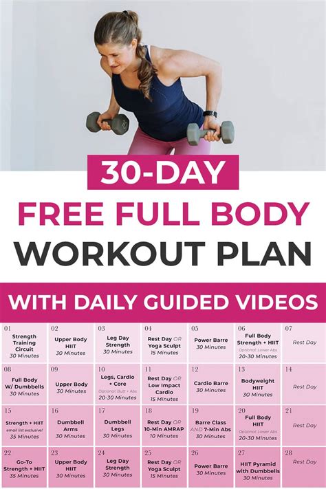 Day Home Workout Plan For Women Nourish Move Love