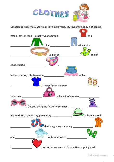 Clothes Worksheet Free Esl Printable Worksheets Made By Teachers