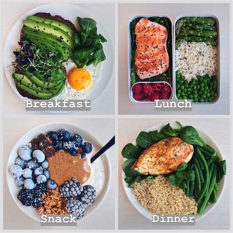 “what I Eat In A Day” Inspo💫🍱 Swipe For 4 Simple But Delicious Healthy Meal Plan Ideas Hope