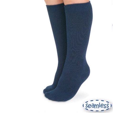 Unisex Seamless Navy Knee Socks Dressie Jessie Smocking