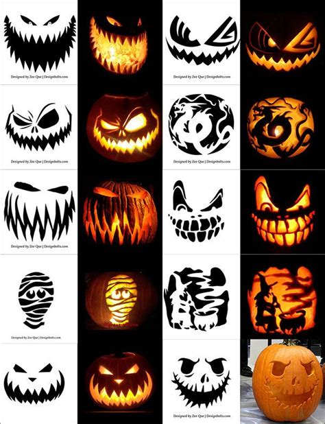 Scary Pumpkin Carvings Stencils Web Lanse