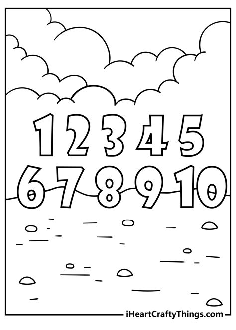 Number Coloring Worksheets For Kindergarten Printable Kindergarten
