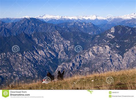 View From The Top Of Monte Baldo Editorial Photo Image Of Paragliding