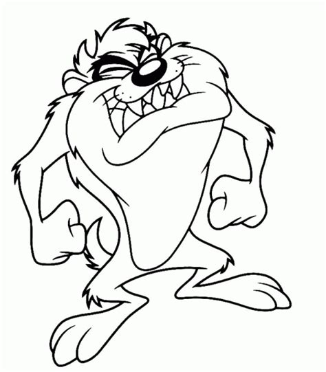 Tasmanian Devil Coloring Page - Free Printable Coloring Pages for Kids