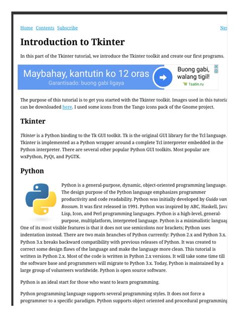 Introduction To Tkinter Pdf Python Programming Language Button