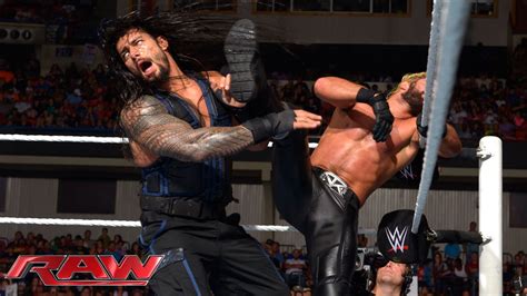 Roman Reigns Vs Seth Rollins Raw Sept 15 2014 Youtube