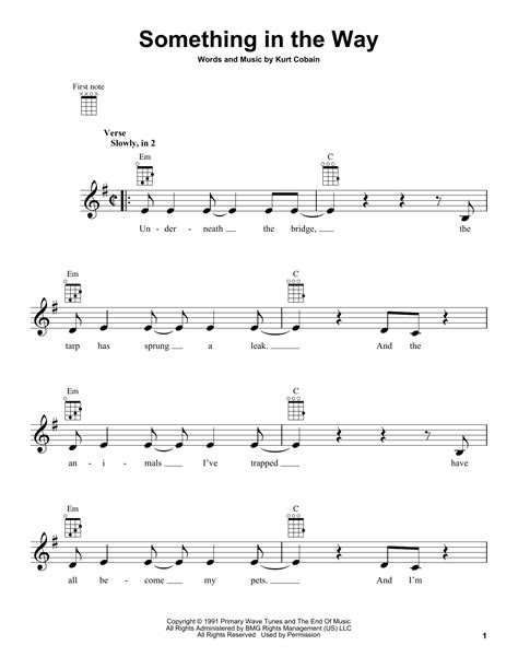 Something In The Way by Nirvana - Ukulele - Guitar Instructor