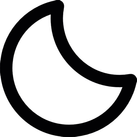 Crescent Moon Outline Icons Free Download