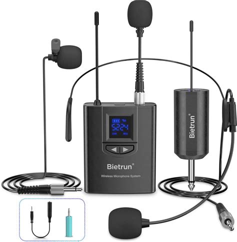 Uhf Wireless Lavalier Lapel Microphone Systemheadset Micstand Mic