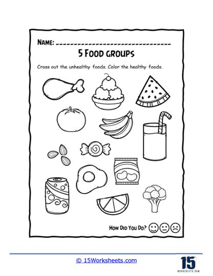 Food Groups Worksheets 15 Worksheets Com