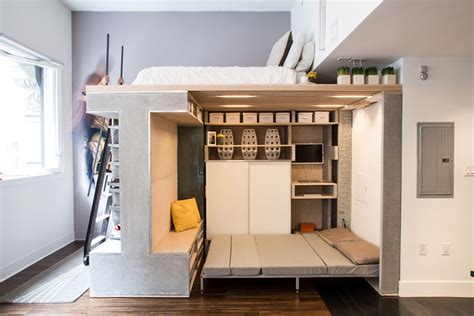 Small Loft Designed As A Multifunctional And Modern Space
