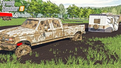 Real Mud In Farming Simulator 2019 Mudding Ft Fummins Fs19 Youtube