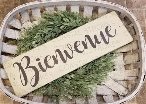 Welcome Sign French Welcome Sign Farmhouse Decor French Etsy