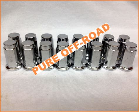 10mm X 1 25 Flat Base Lug Nuts In Chrome For ATVs UTVs