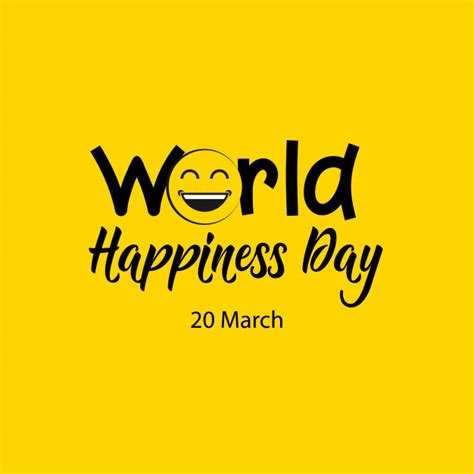About three years ago, on new year's eve. World happiness day template | Premium Vector