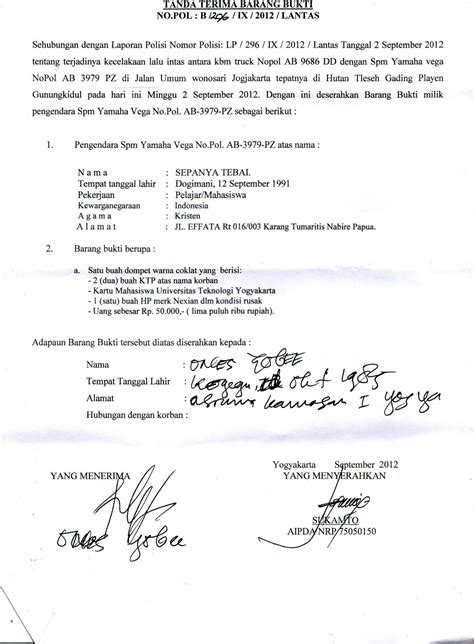 Berita acara kronologi kejadian penggusuran kebun karet diwilayah hukum adat dusun 01 desa merbau berkaitan. Contoh Berita Acara Klaim Asuransi - Contoh Oliv