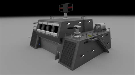 Futuristic Sci Fi Military Base 3d Model Max Obj 3ds Fbx Cgtrader Com
