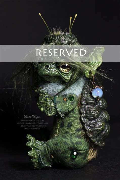 Reserved Old Kappa Ooak Posable Doll Spirit Fantasy Creature Etsy
