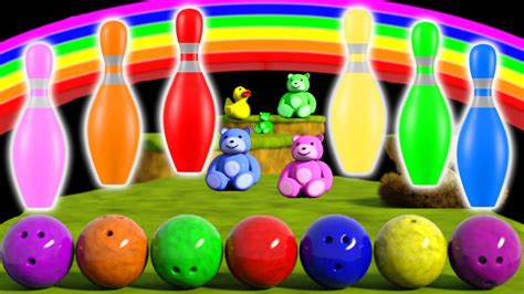 Bowling Ball And Rainbow Adventure Learn Colors Shapes Numbers For