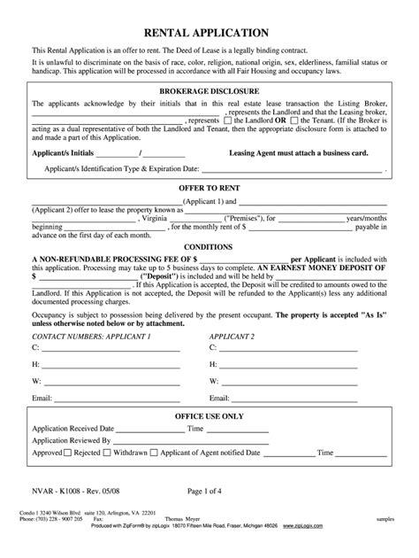 Fillable Pdf Rental Application 2020 2021 Fill And Sign Printable